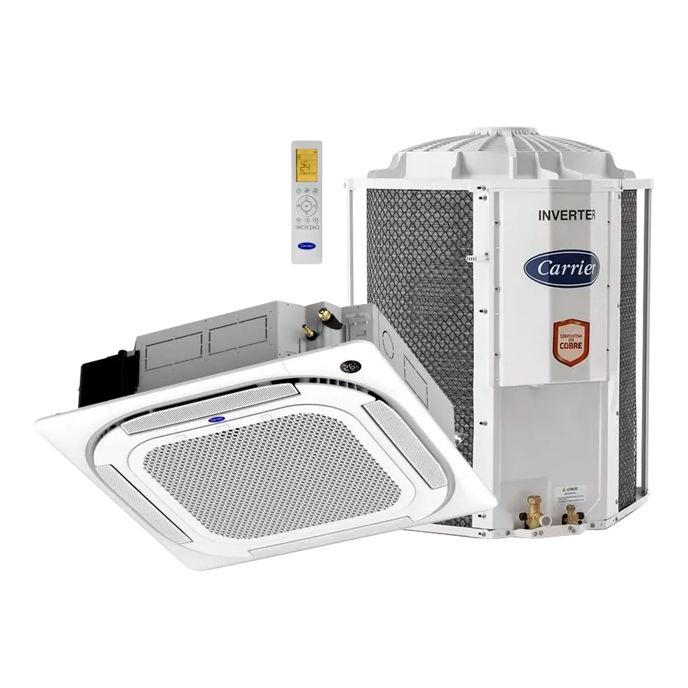 Ar Condicionado Cassete Carrier Inverter Connect 48000 Btus Quente e Frio 220v R-32